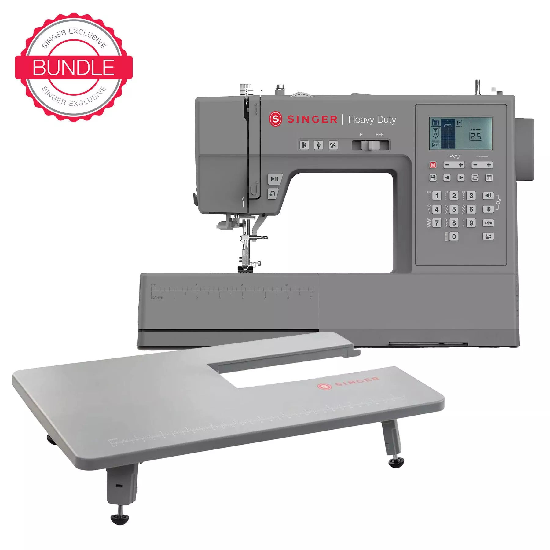 Heavy Duty 6800C Sewing Machine & Extension Table Bundle