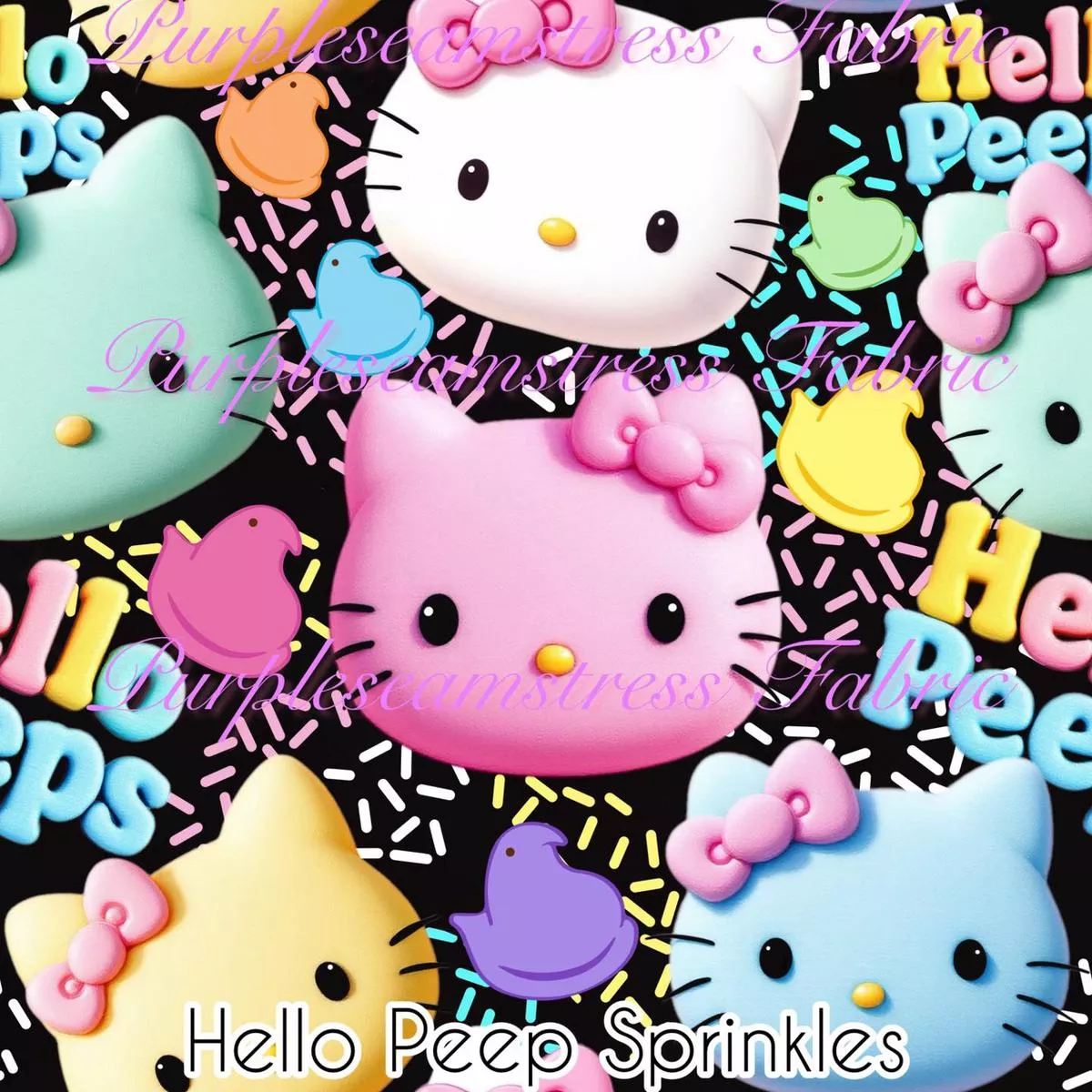 Hello Peep SprinklesFabric