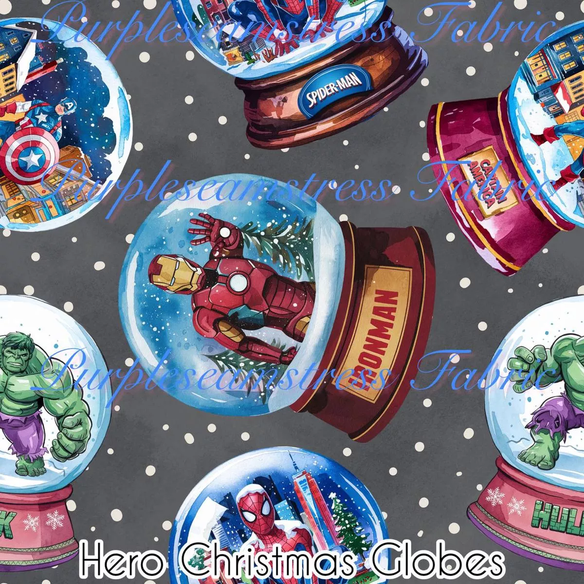 Hero Christmas GlobesFabric
