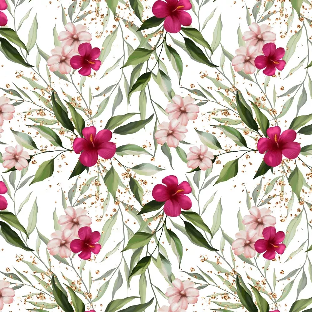 Hibiscus & Vines Fabric – Multi