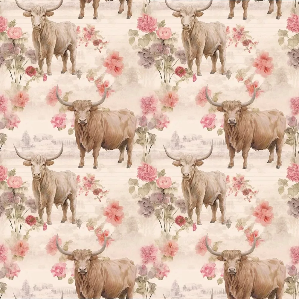 Highland Cows Pattern #13 Fabric