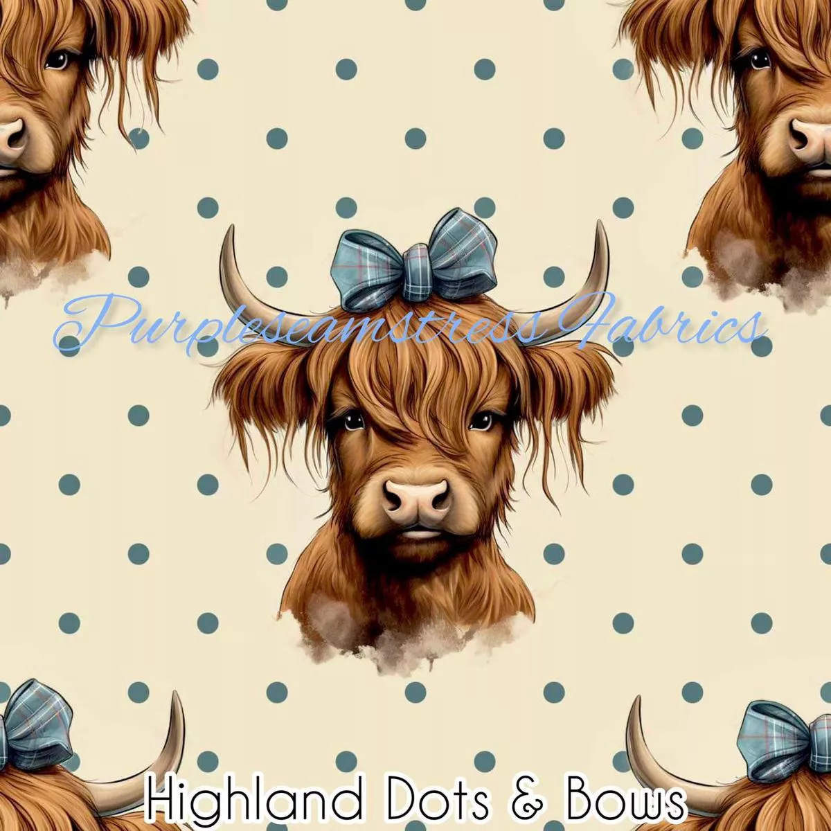 Highland Dots & BowsFabric
