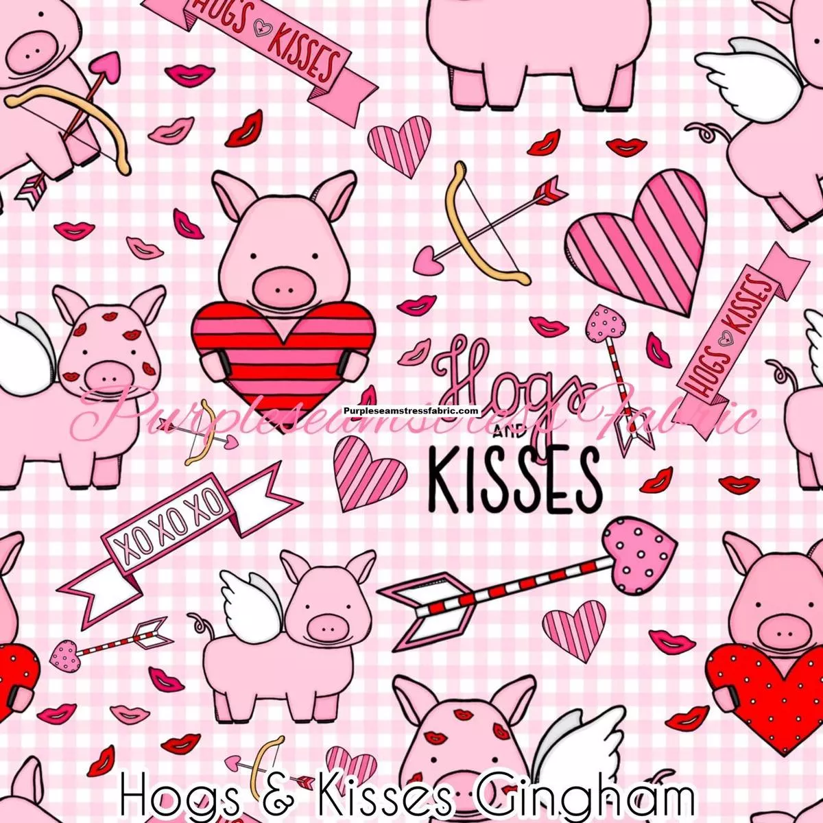 Hogs & Kisses GinghamFabri…