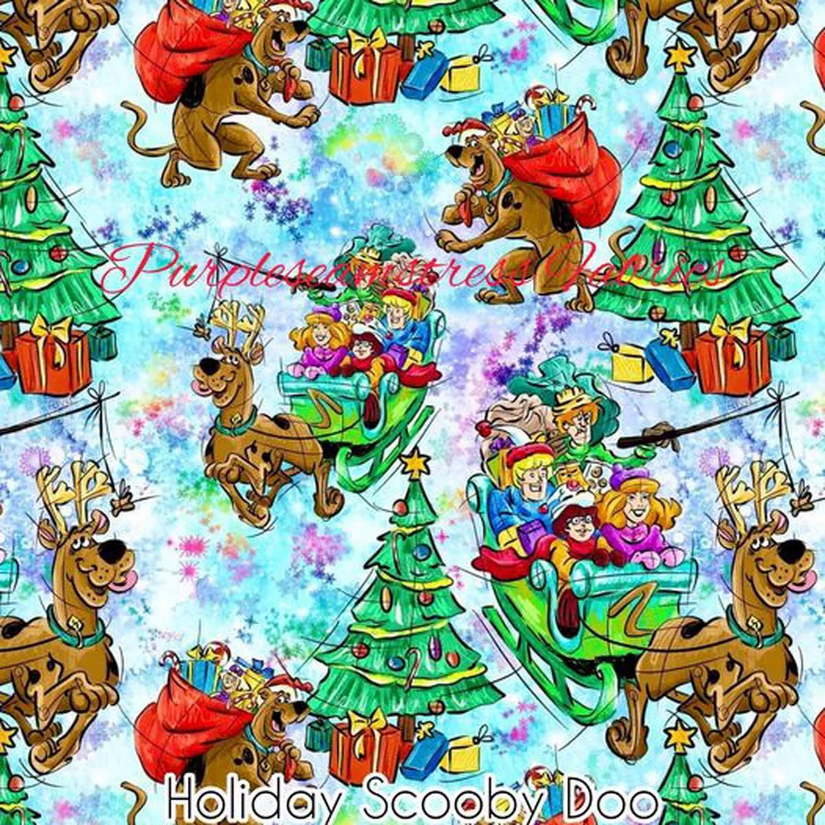 Holiday Scooby DooFabric