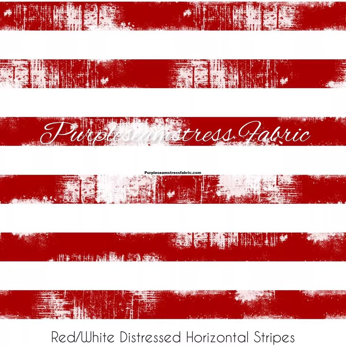 Horizontal Red/White Distressed Stripes …