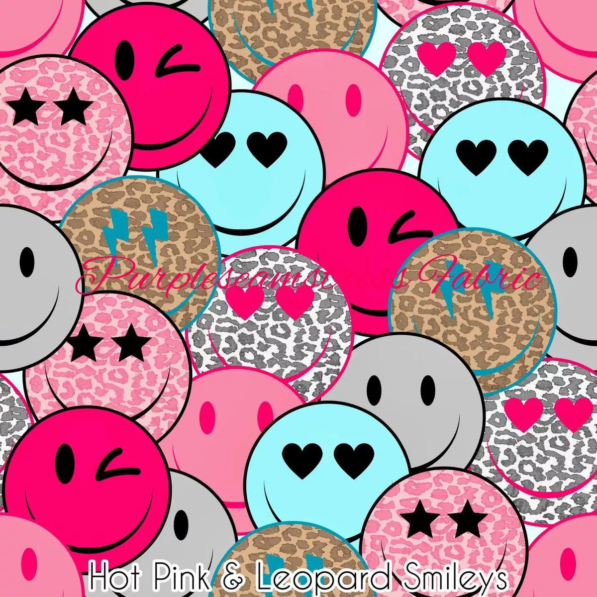 Hot Pink & Leopard Smileys…