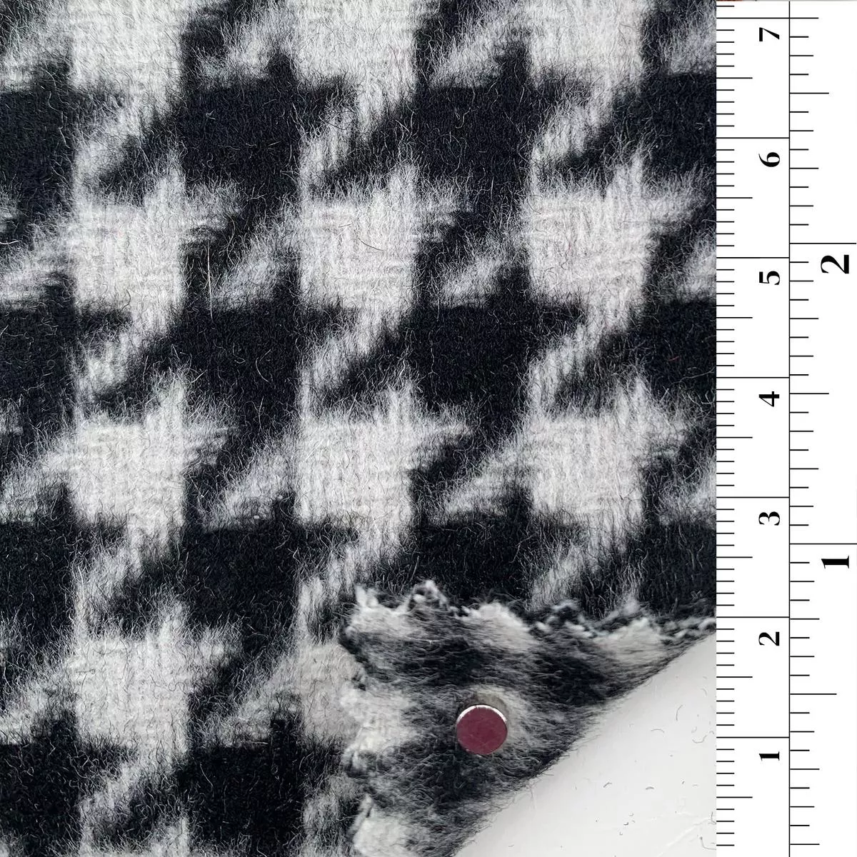 Houndstooth Double Cloth Wool Polyester Coating / Jacketing B006324 – Multi Color 14437