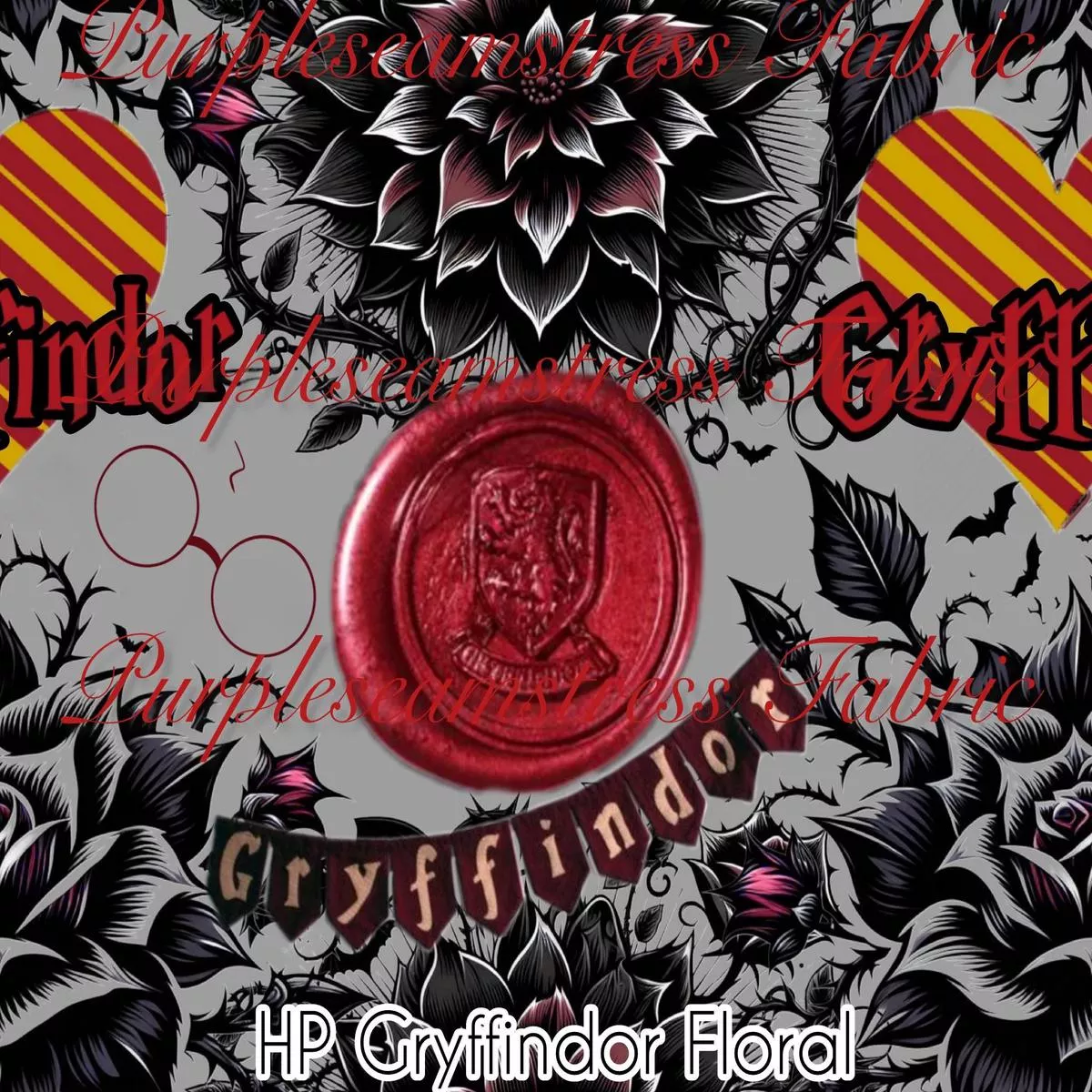 HP Gryffindor FloralFabric