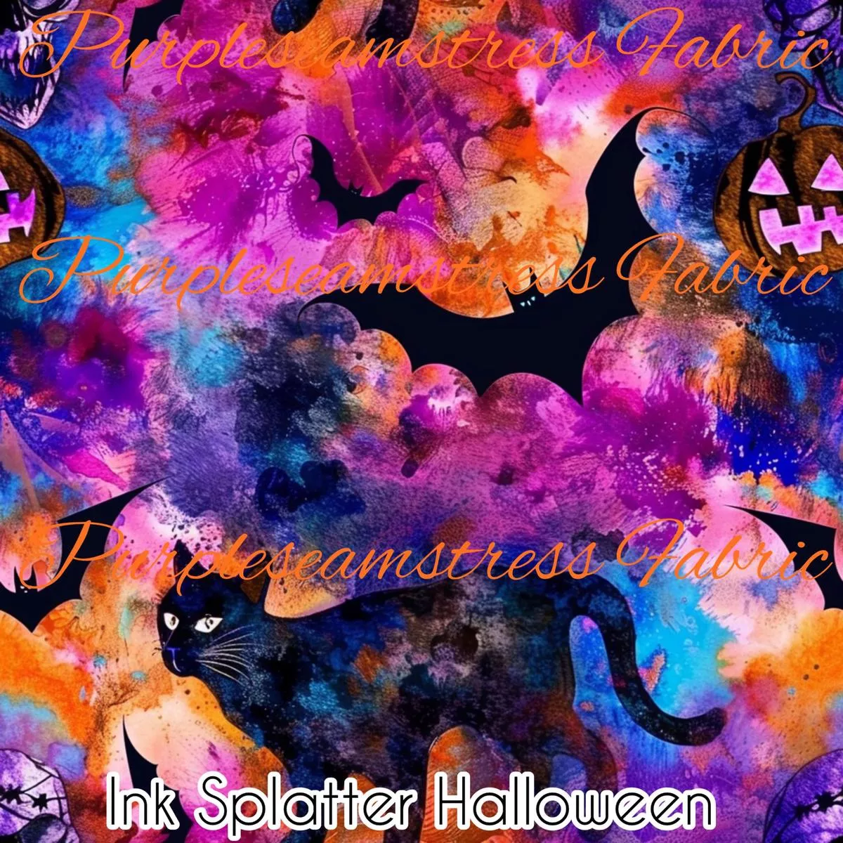 Ink Splatter HalloweenFabric