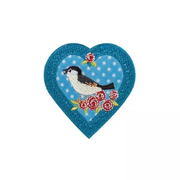 Iron-On Motif Patch – Bird Heart