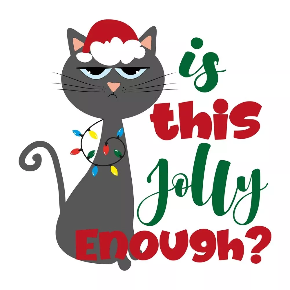 Is This Jolly Enough Fabric Panel – White