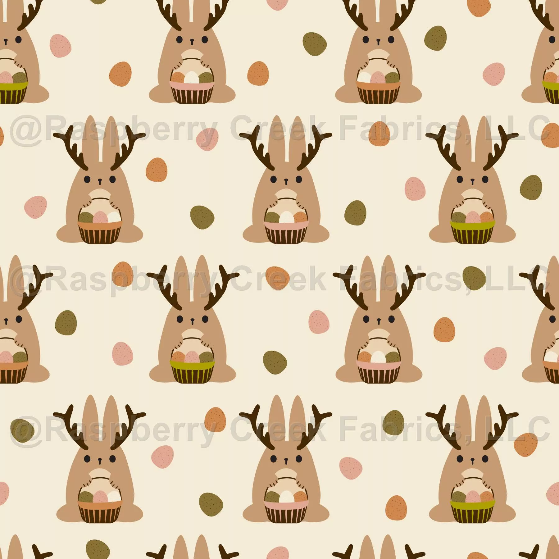 Jackalope Easter Bunny on Cream