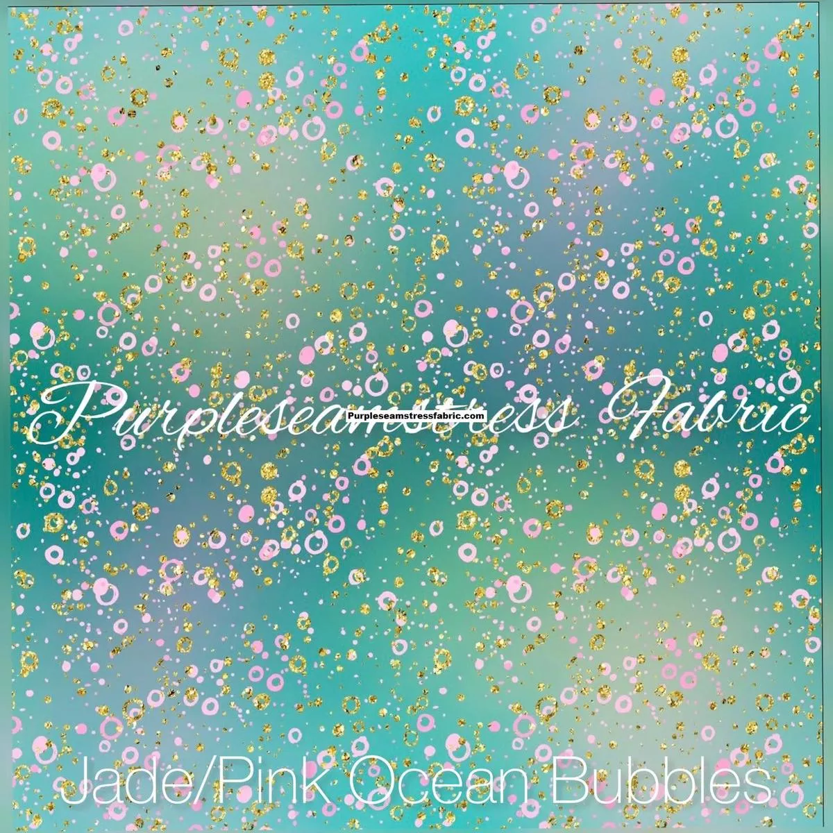 Jade/Pink Ocean BubblesFabric
