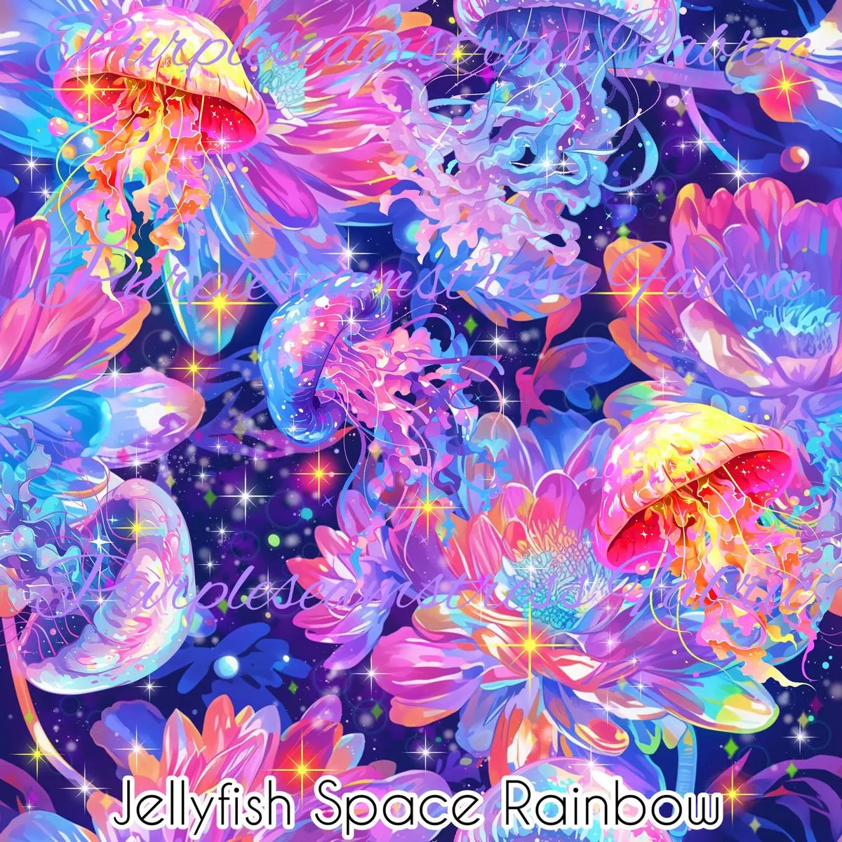 Jellyfish Space RainbowFabric