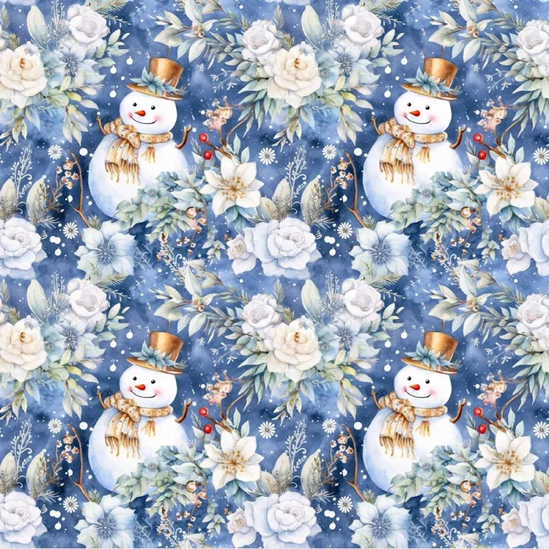 Jolly Snowmen Pattern #15 Fabric