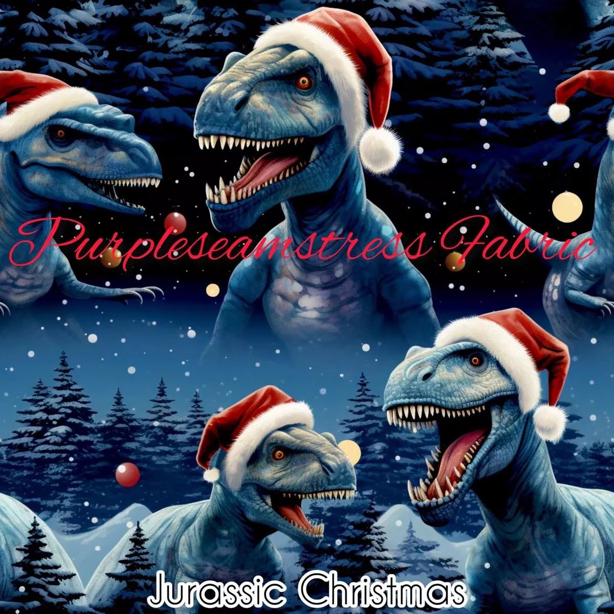 Jurassic ChristmasFabric