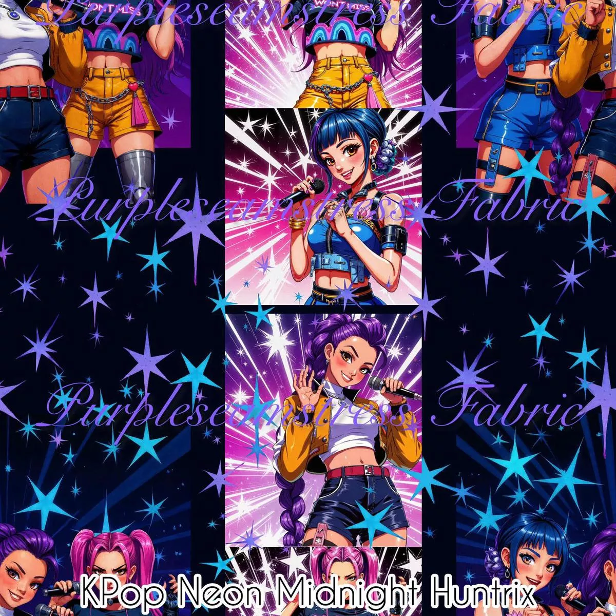 Kpop Neon Midnight HuntrixFabri…