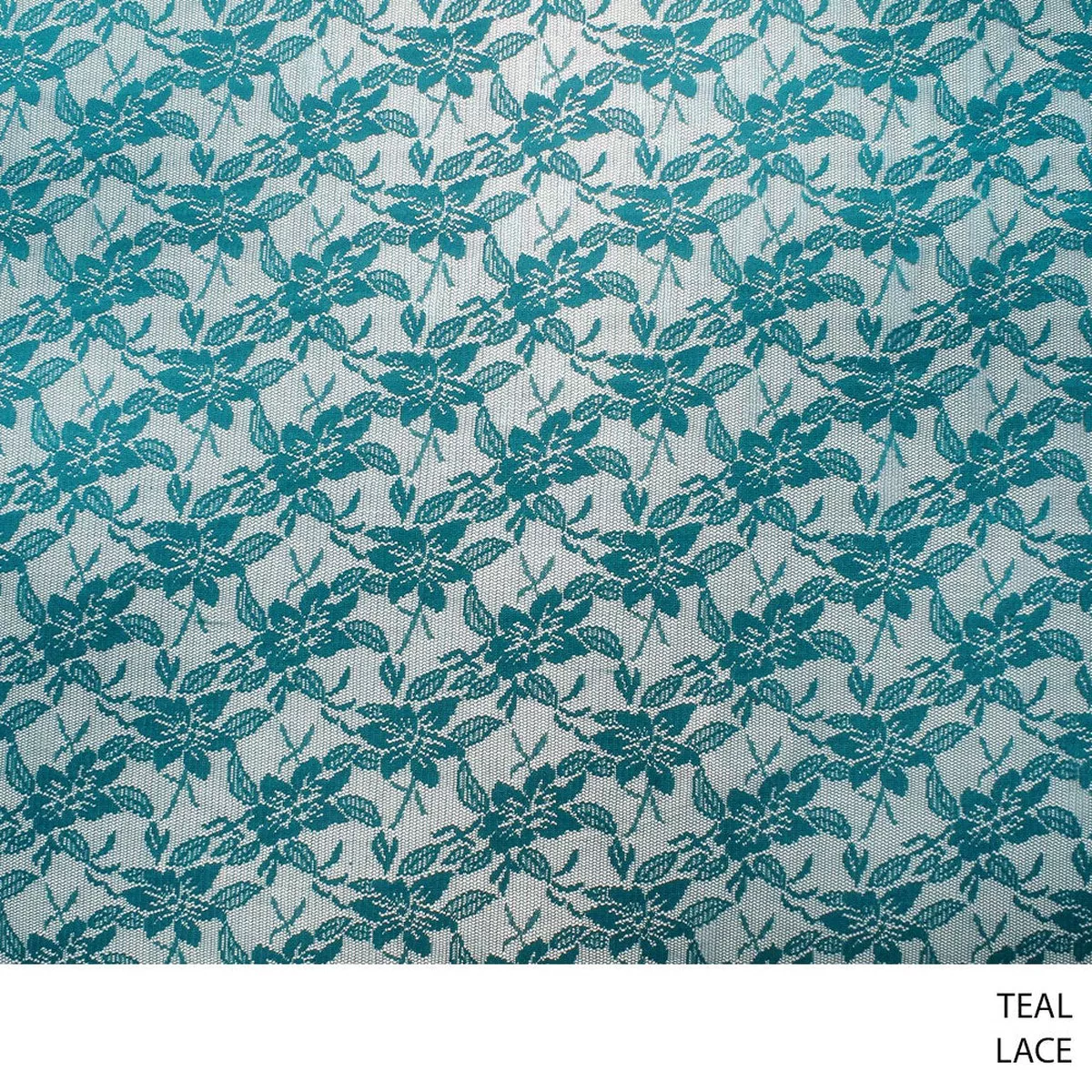 LACE FABRIC TEAL ROLL ROLL 002