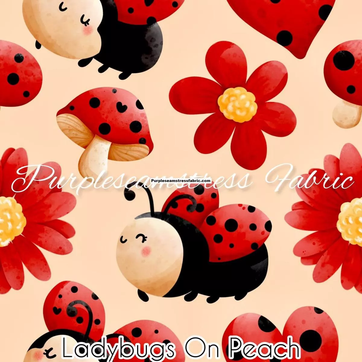 Ladybugs on PeachFabric