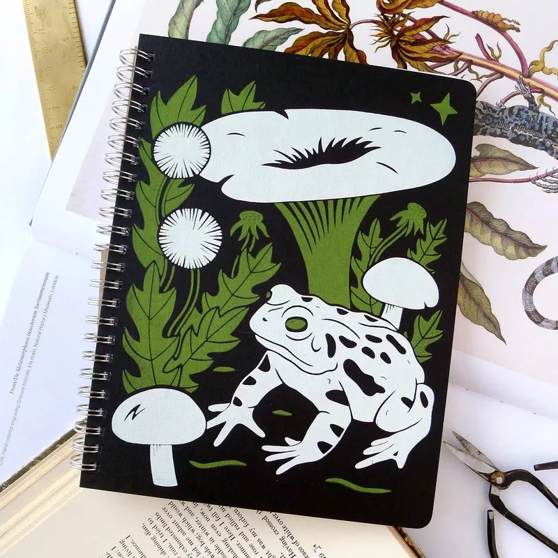 Large Blank Toad Coil Notebook