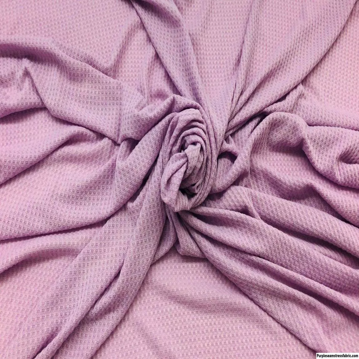 Lavender Waffle KnitFabric