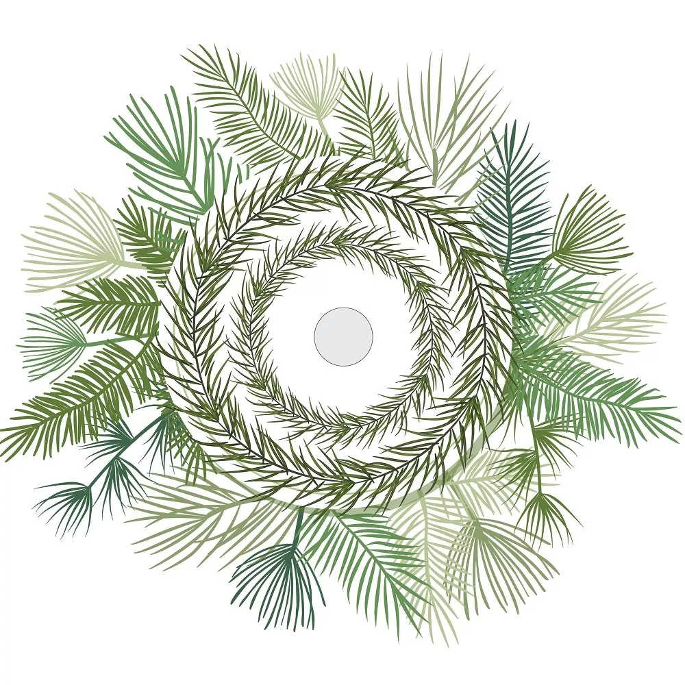 Lavish Pine Straw Tree Skirt Fabric Panel