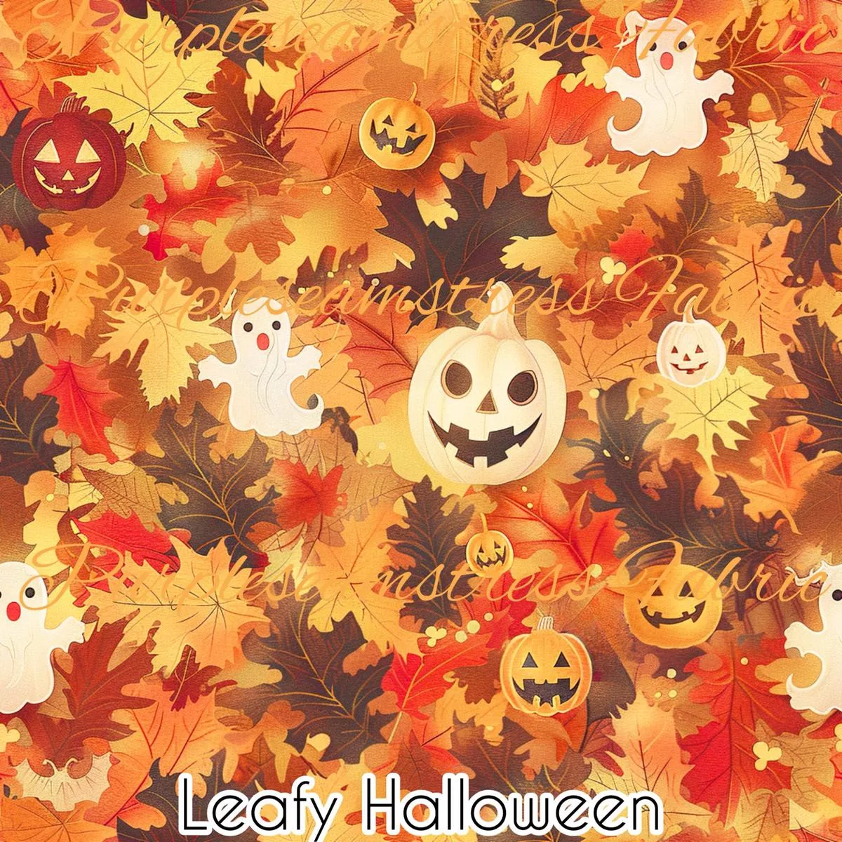 Leafy HalloweenFabric
