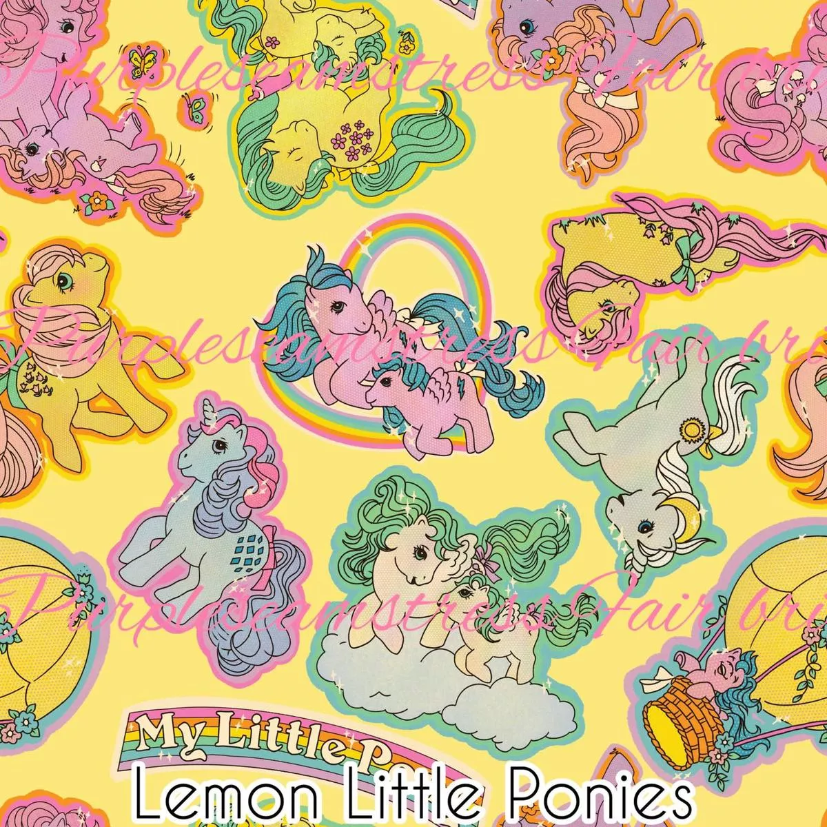 Lemon Little PoniesFabric