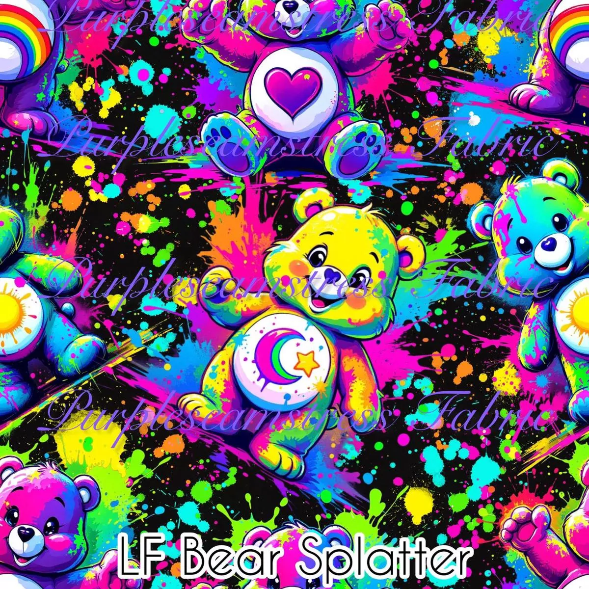 LF Bear SplatterFabric