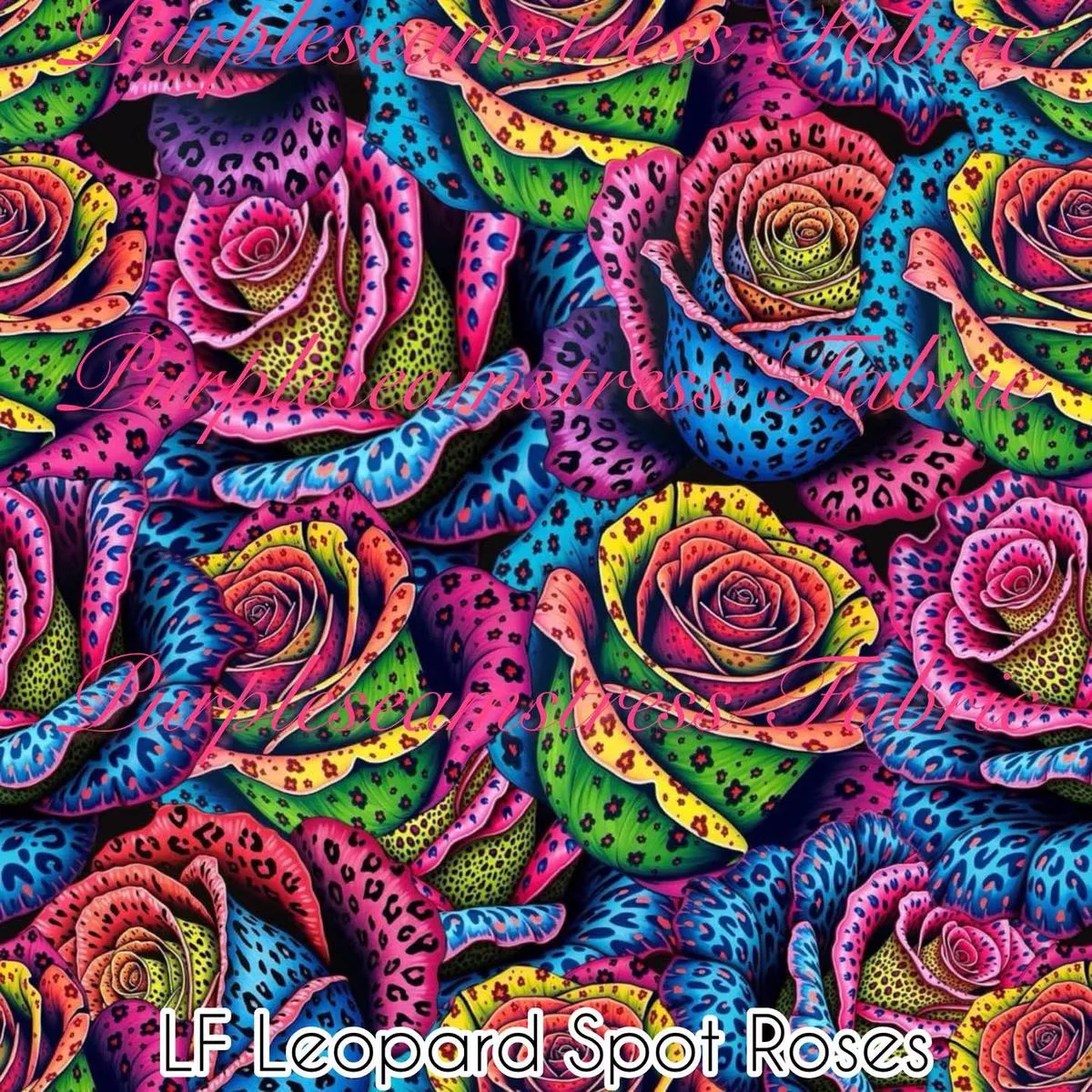 LF Leopard Spot RosesFabric