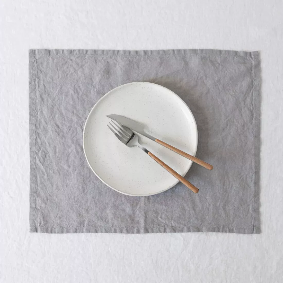 Light Grey Lightweight Linen Placemat