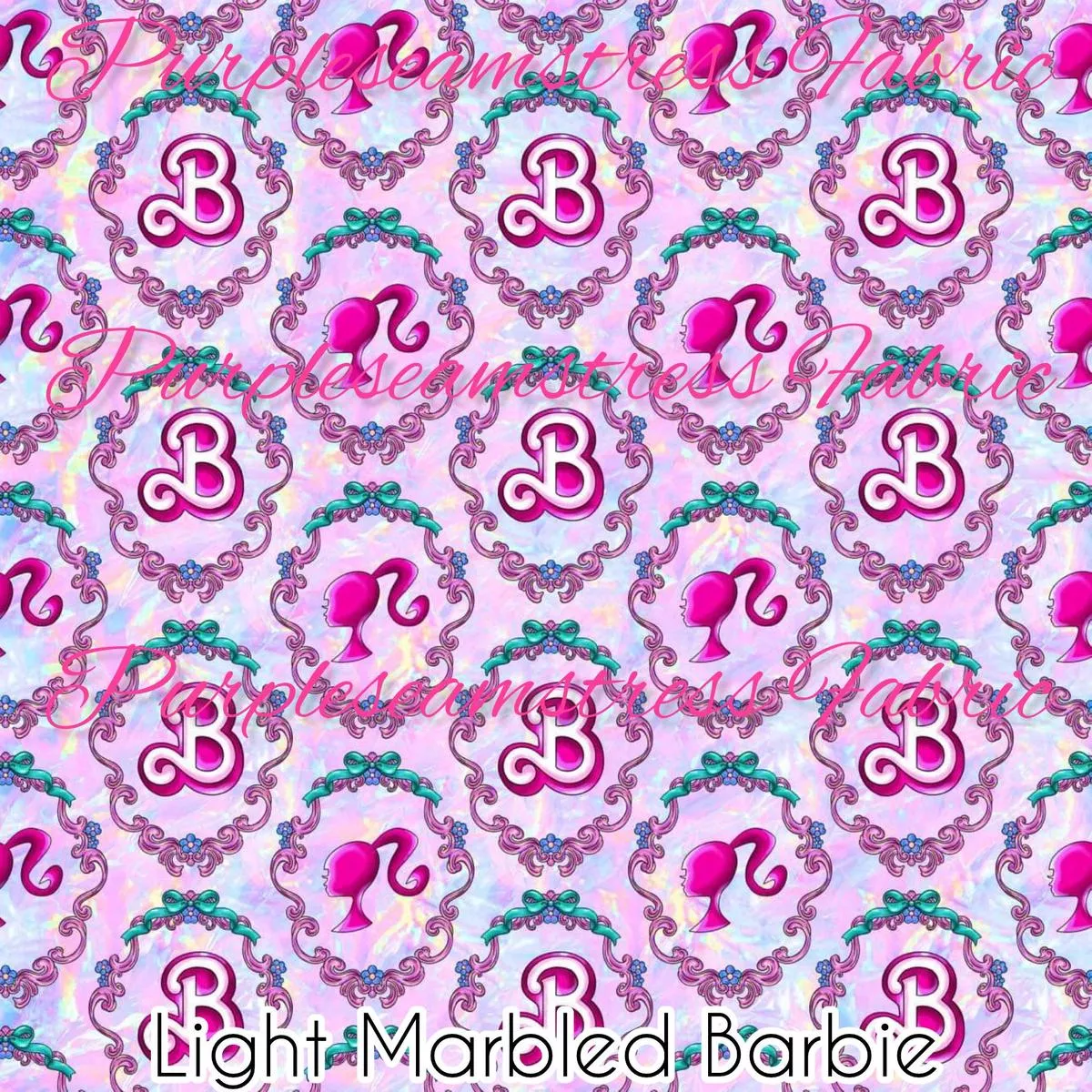 Light Marbled BarbieFabric