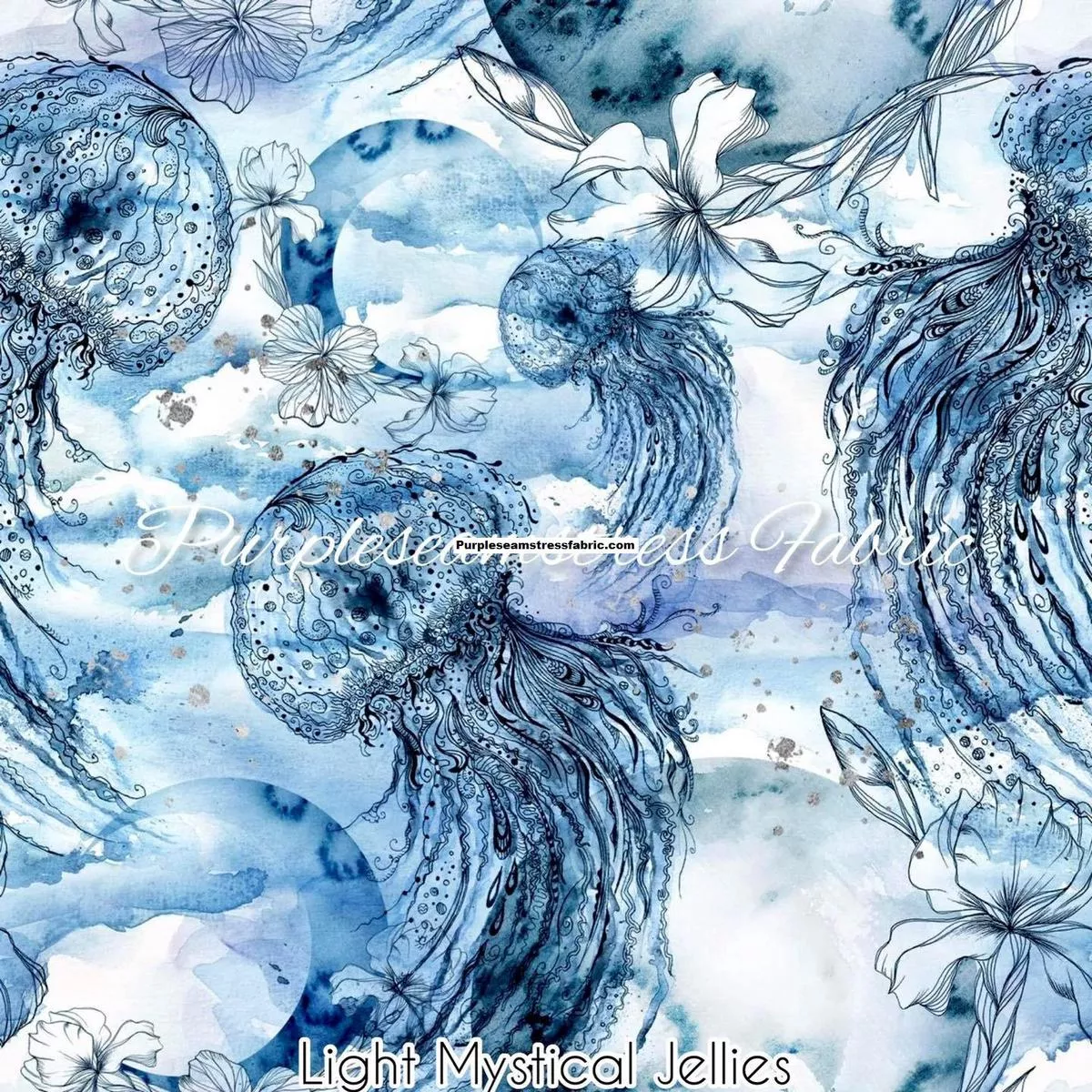 Light Mystical JellyfishFabric