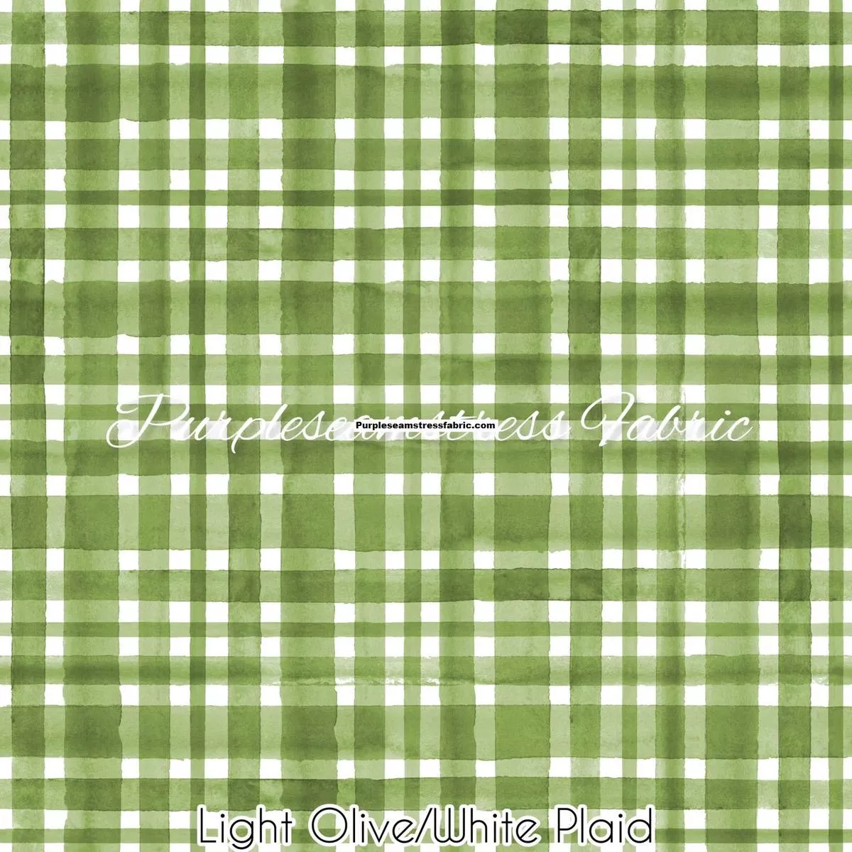 Light Olive/White PlaidFabric