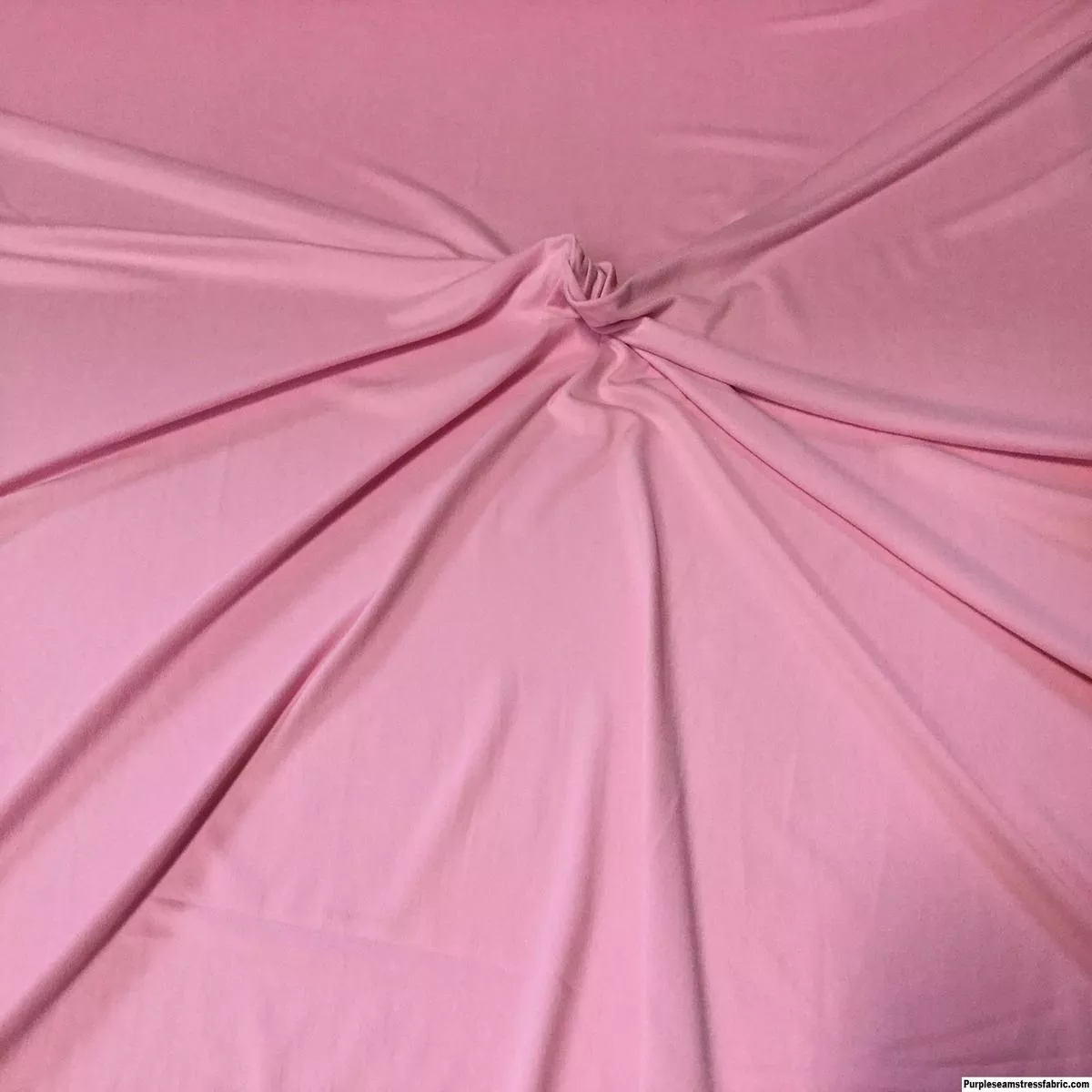 Light Pink Double Brushed Poly SpandexFabric