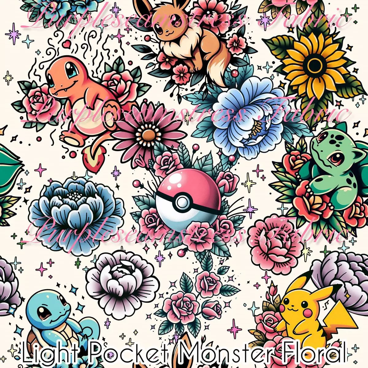 Light Pocket Monster FloralFabr…