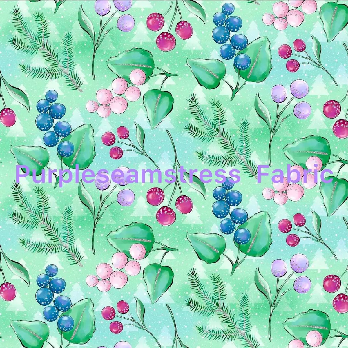Light Winter BerriesFabric