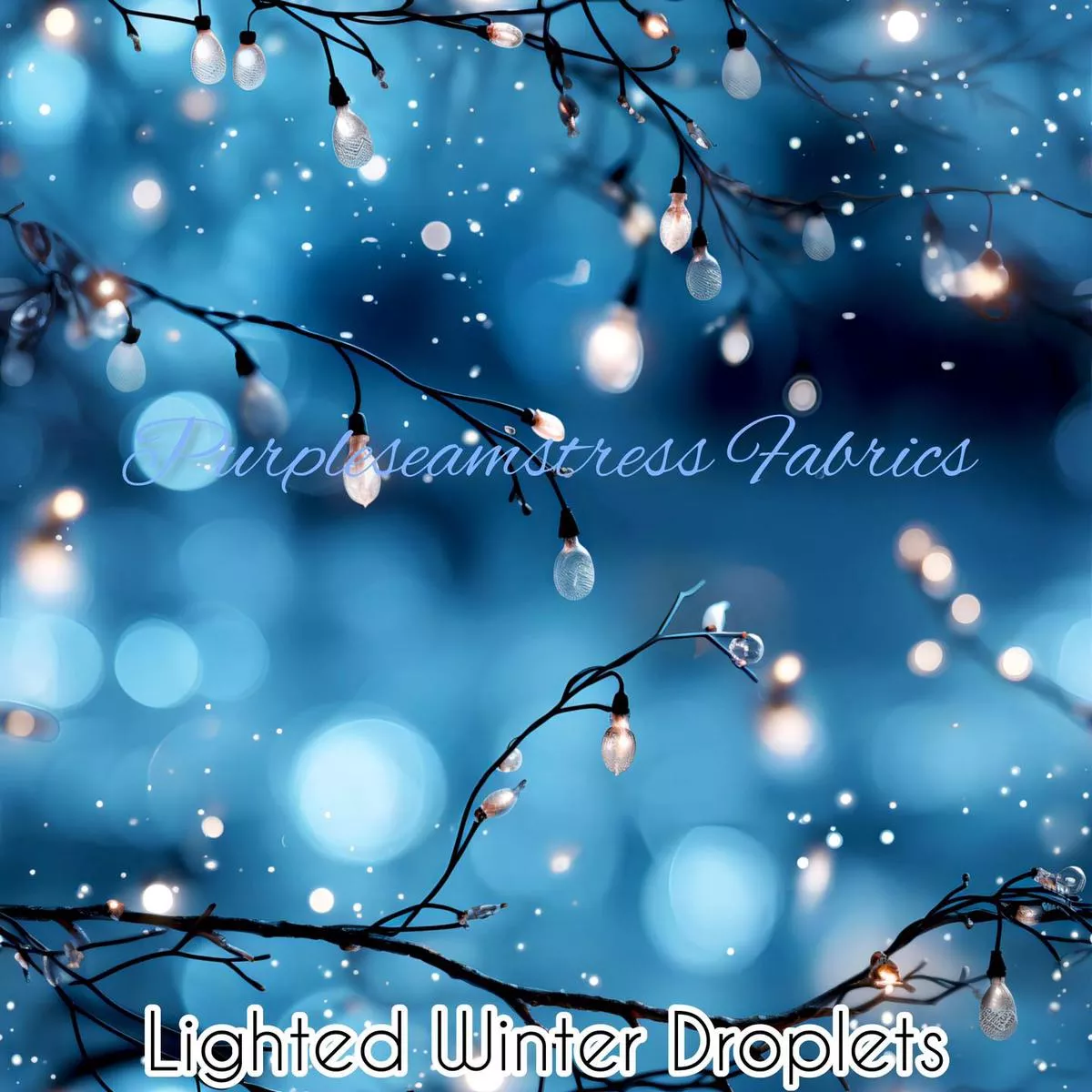 Lighted Winter DropletsFabric