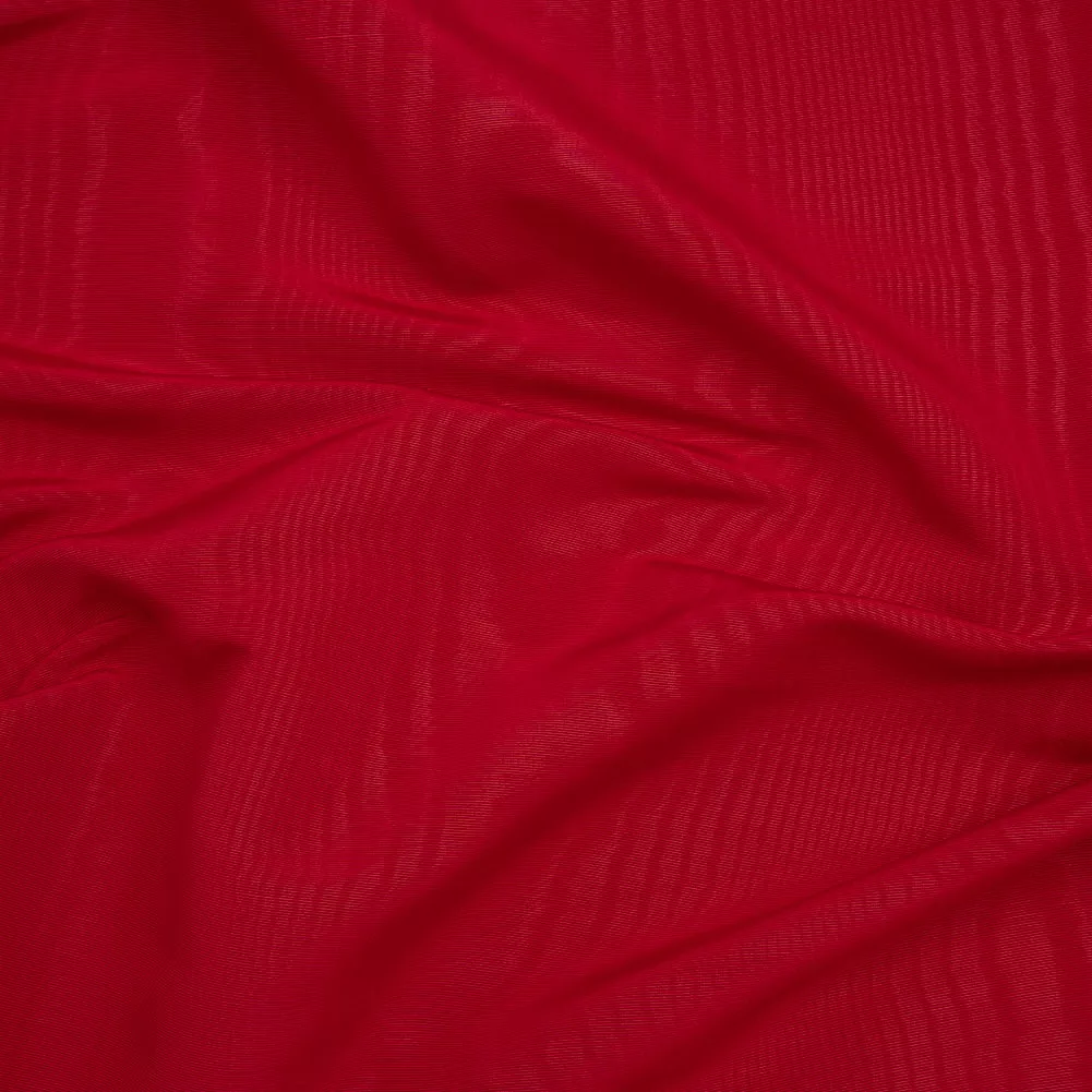 Lightweight Polyester Bengaline Moire – Red – Louisa Collection