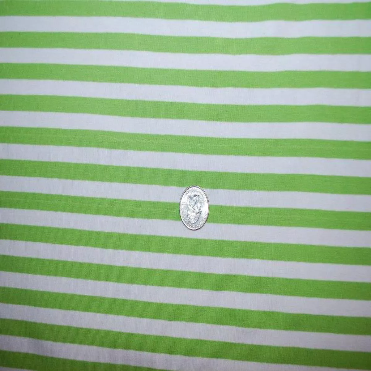Lime/white horizontal stripesFabric