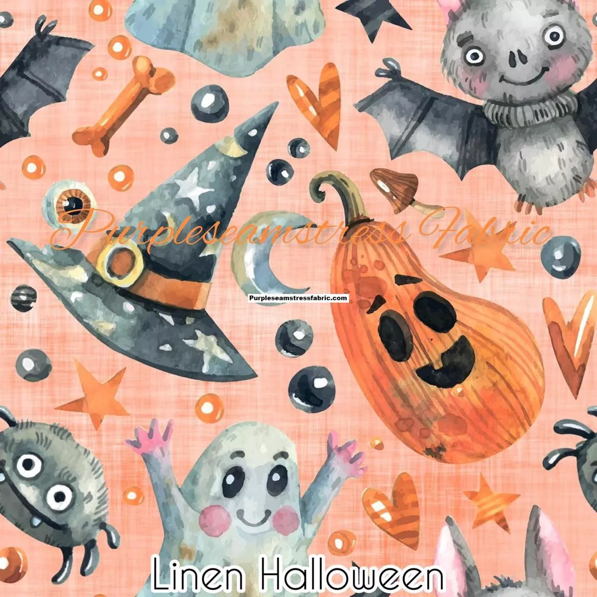 Linen HalloweenFabric