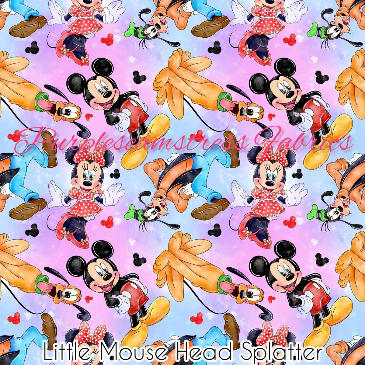 Little Mouse Head SplatterFabri…