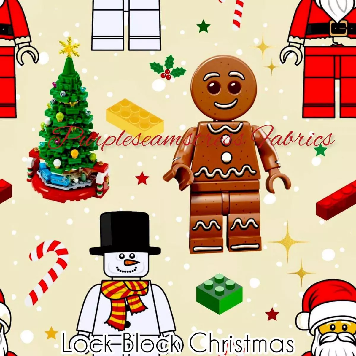 Lock Block ChristmasFabric