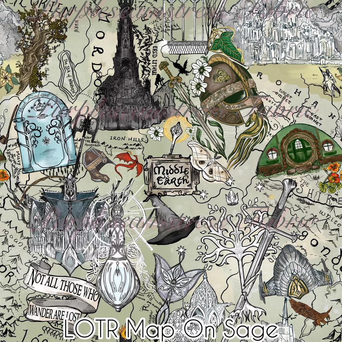 LOTR Map on SageFabric