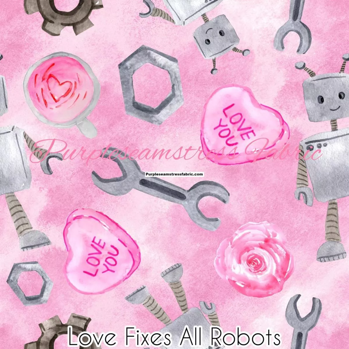 Love Fixes All RobotsFabric