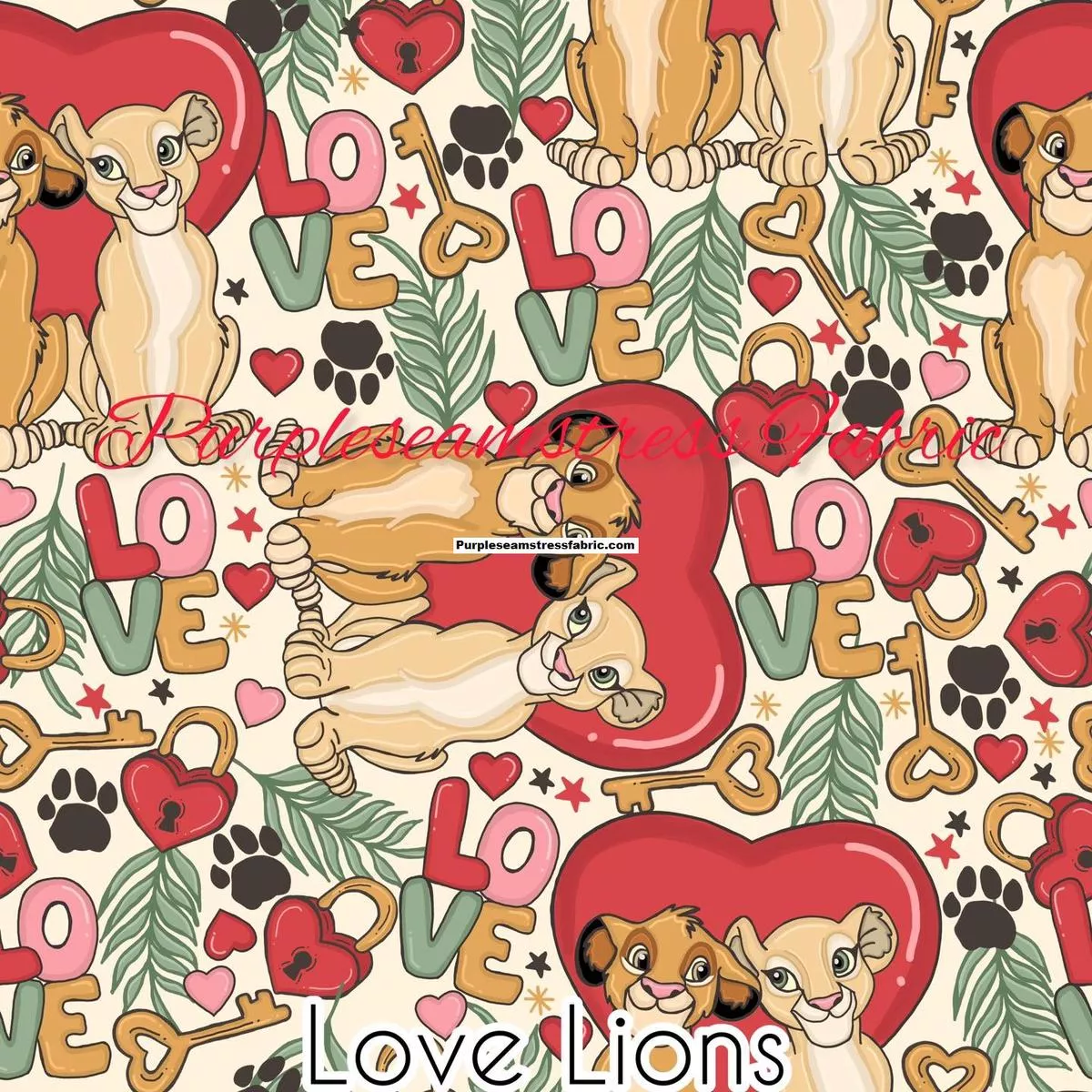 Love LionsFabric