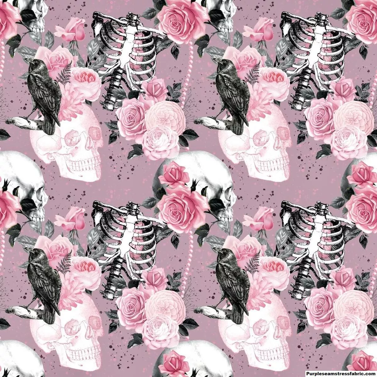 Lovely Bones N SkullsFabric