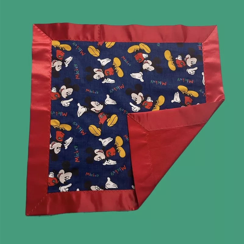 Lovey-Mickey Mouse w/Red Binding and Backing