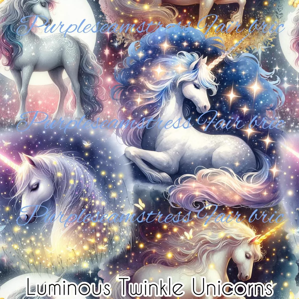 Luminous Twinkle UnicornsFabric