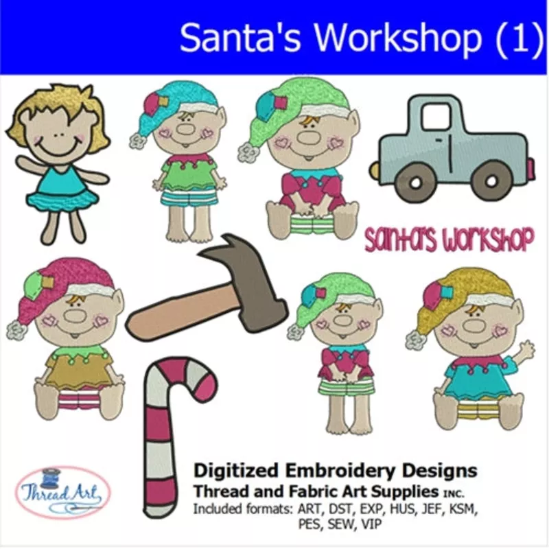 Machine Embroidery Designs – Santa’s Workshop (1)
